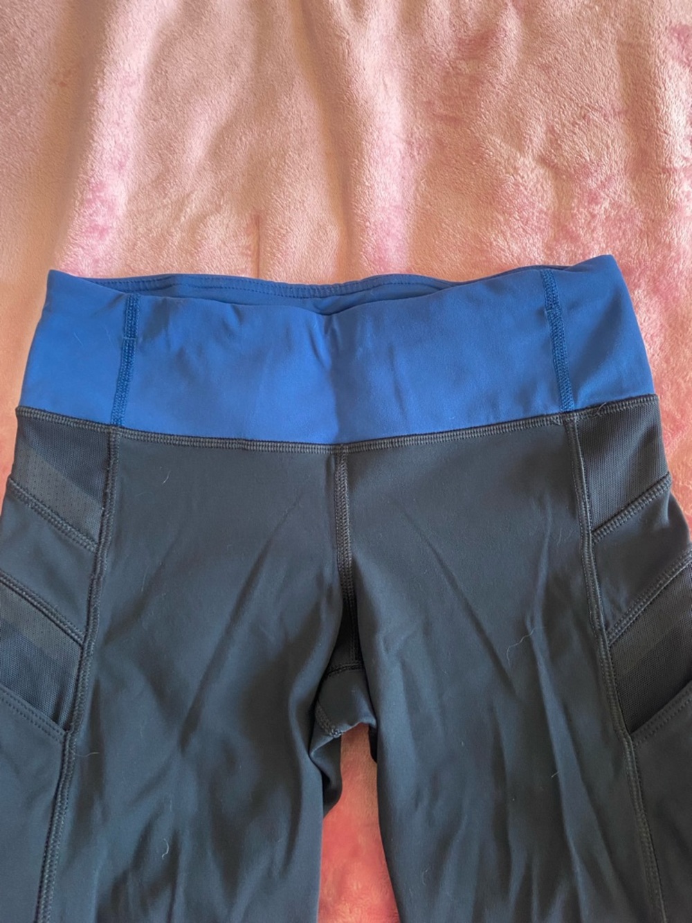 lululemon athletica Navy Capri Leggings with Royal Blue Interior